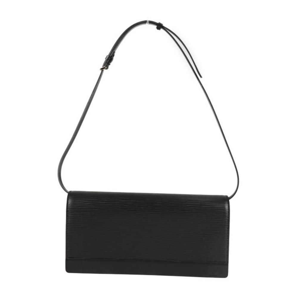 Louis Vuitton Honfleur Shoulder Bag Clutch Leather Noir Black Gold Hardware
